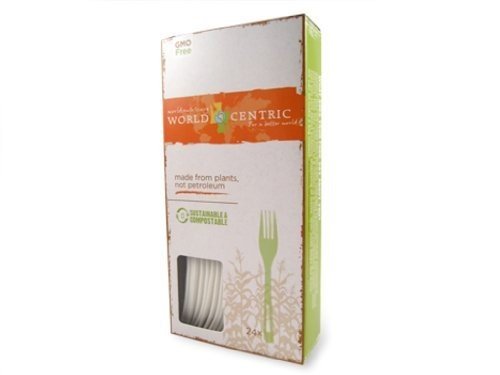 World Centric Corn Starch Fork - Case of 12 - 24 Count