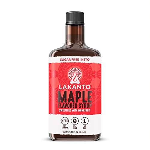 Lakanto Maple Flavored Sugar-Free Syrup, 1 Net Carb, Maple Syrup, 13 Fl. Oz (Pack of 1)