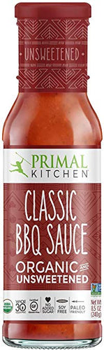 Primal Kitchen's Classic BBQ Sauce, Organic & Unsweetened, 8 oz, Pack of 2