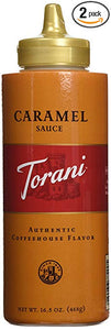 Torani Caramel Sauce, 16.5 oz Squeeze Bottle (2-Pack)