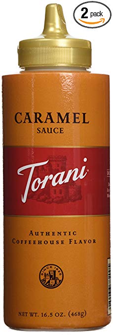 Torani Caramel Sauce, 16.5 oz Squeeze Bottle (2-Pack)