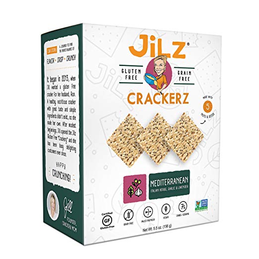 Jilz Gluten Free, Mediterranean Crackers, 5.5 Ounce